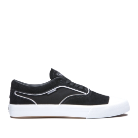 Mens Supra Low Top Shoes HAMMER VTG Black/white | AU-96979